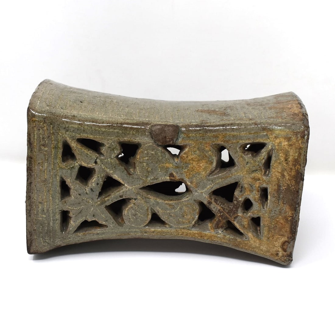 A KOREAN celadon-glazed reticulated pillow (1 of 20)