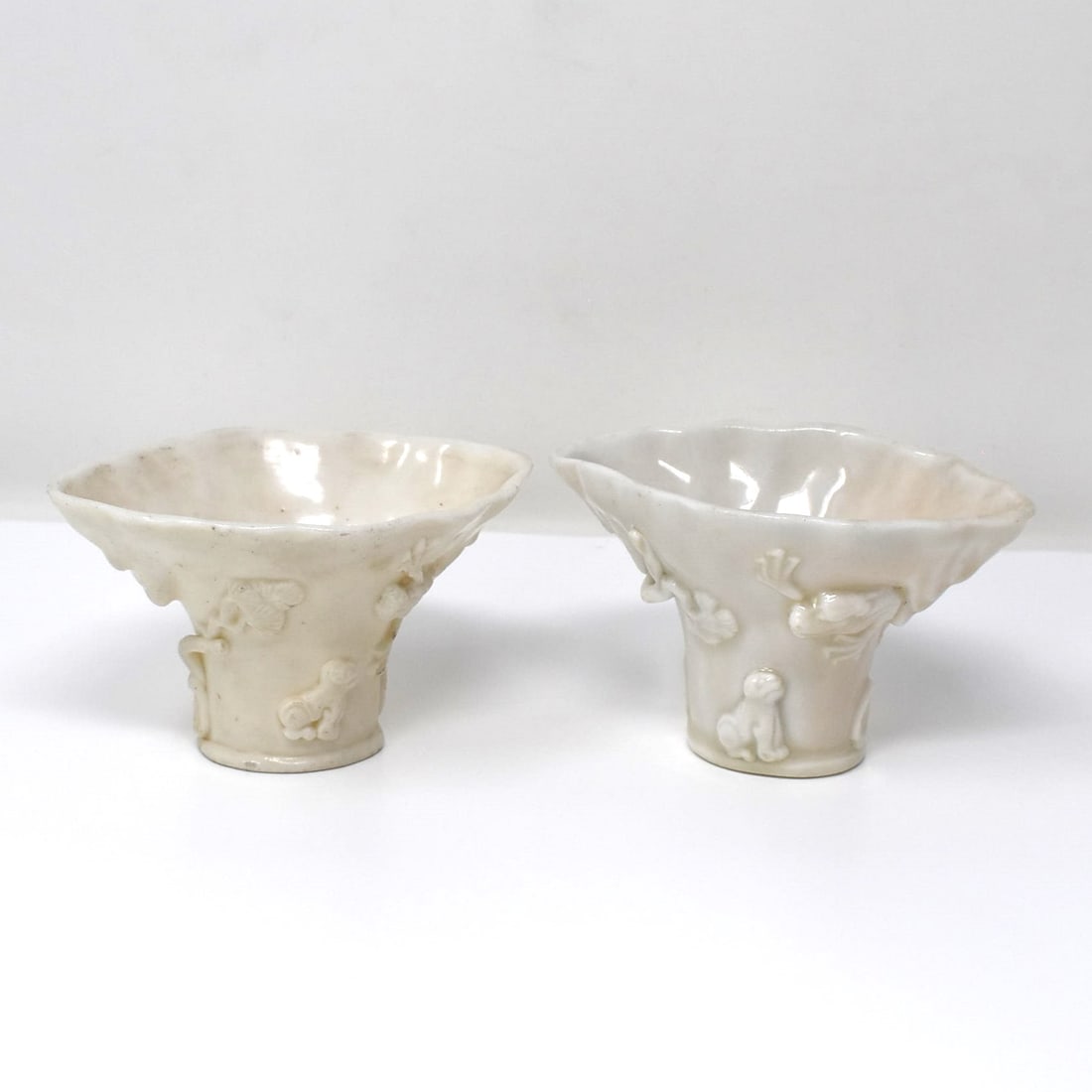 Two Chinese 17th C Blanc de Chine Dehua Libation Cups (1 of 20)