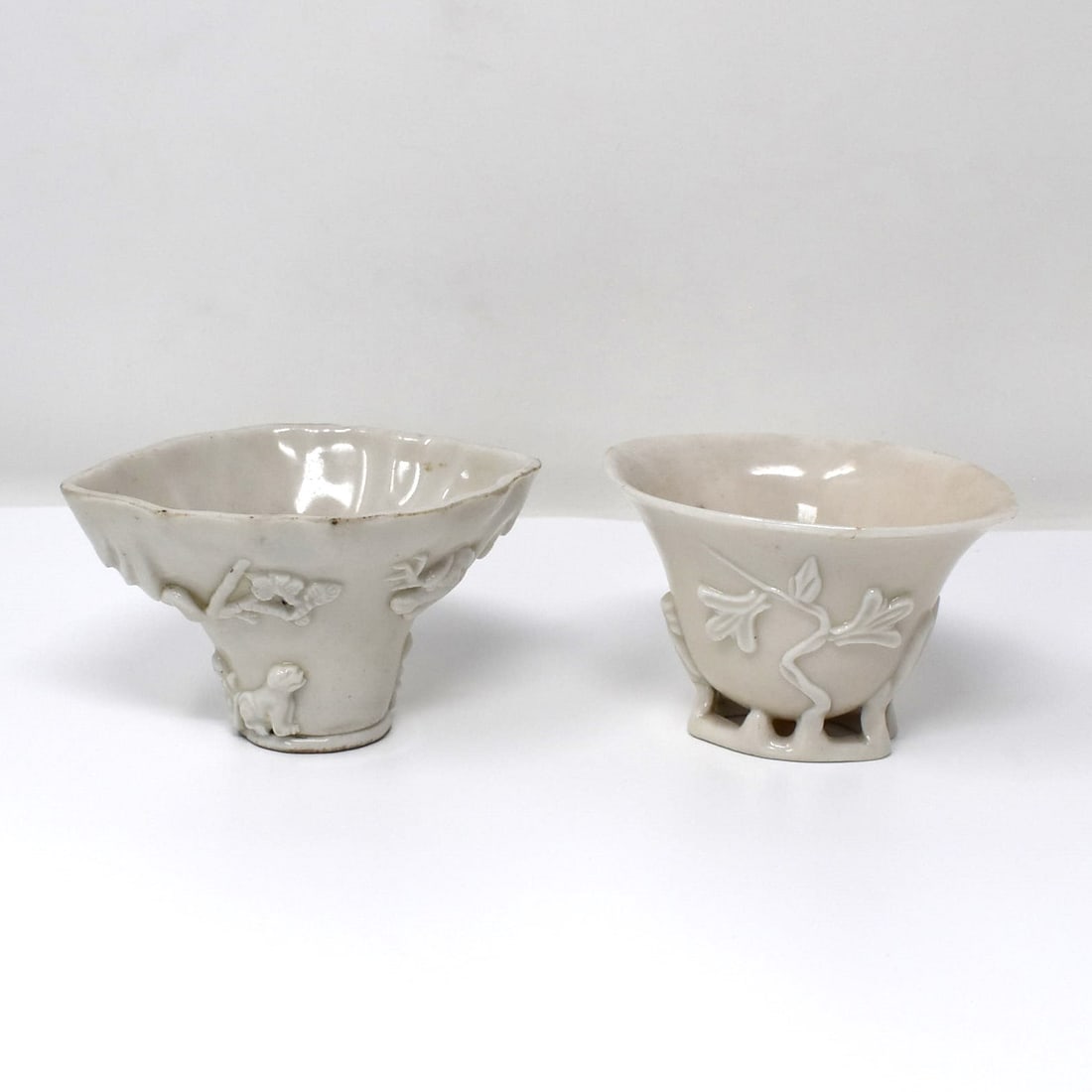 Two Chinese 17th C Blanc de Chine Dehua Libation Cups (1 of 17)