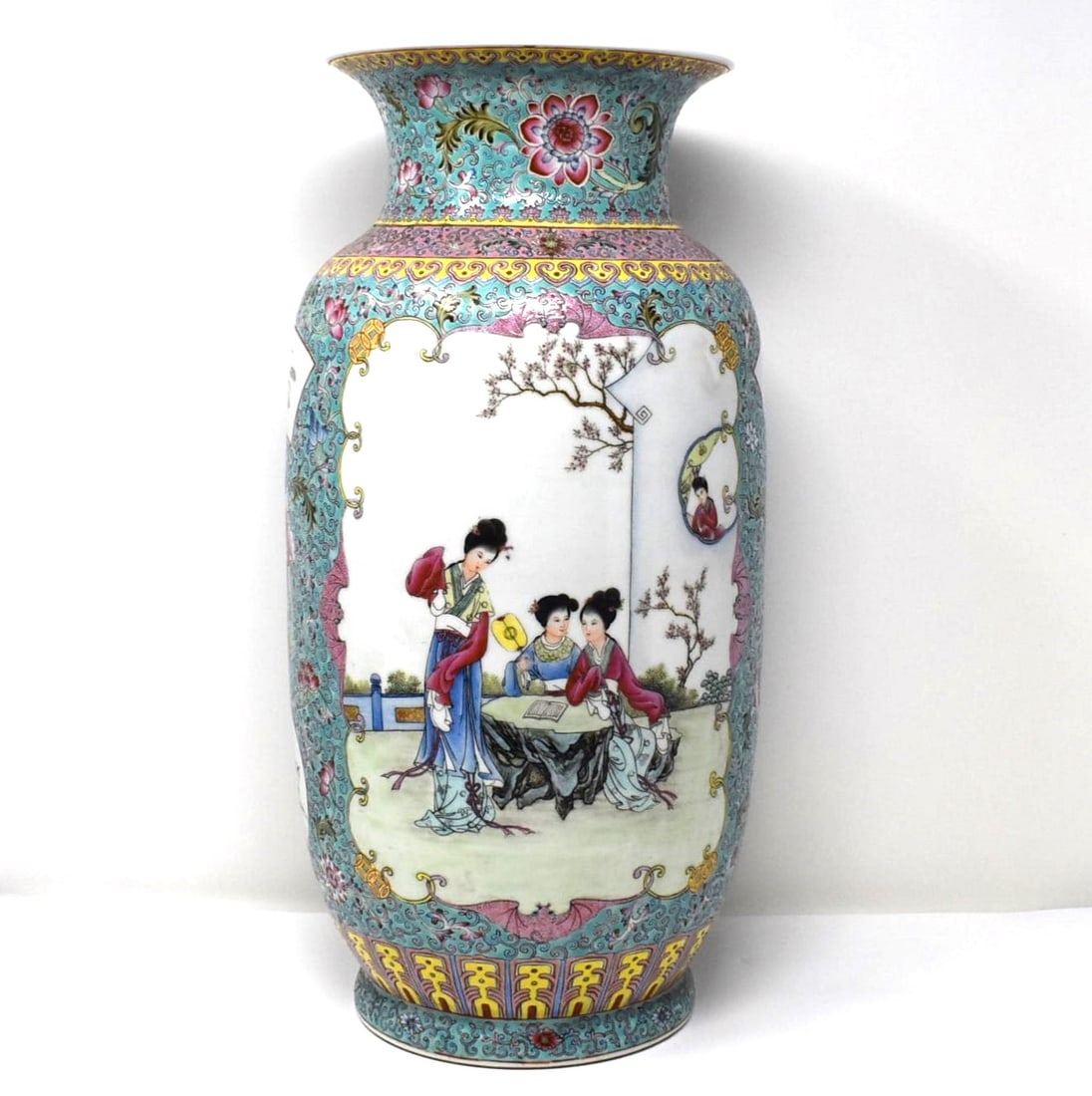 Large 16"H Chinese famille rose Republic period porcelain vase (1 of 17)