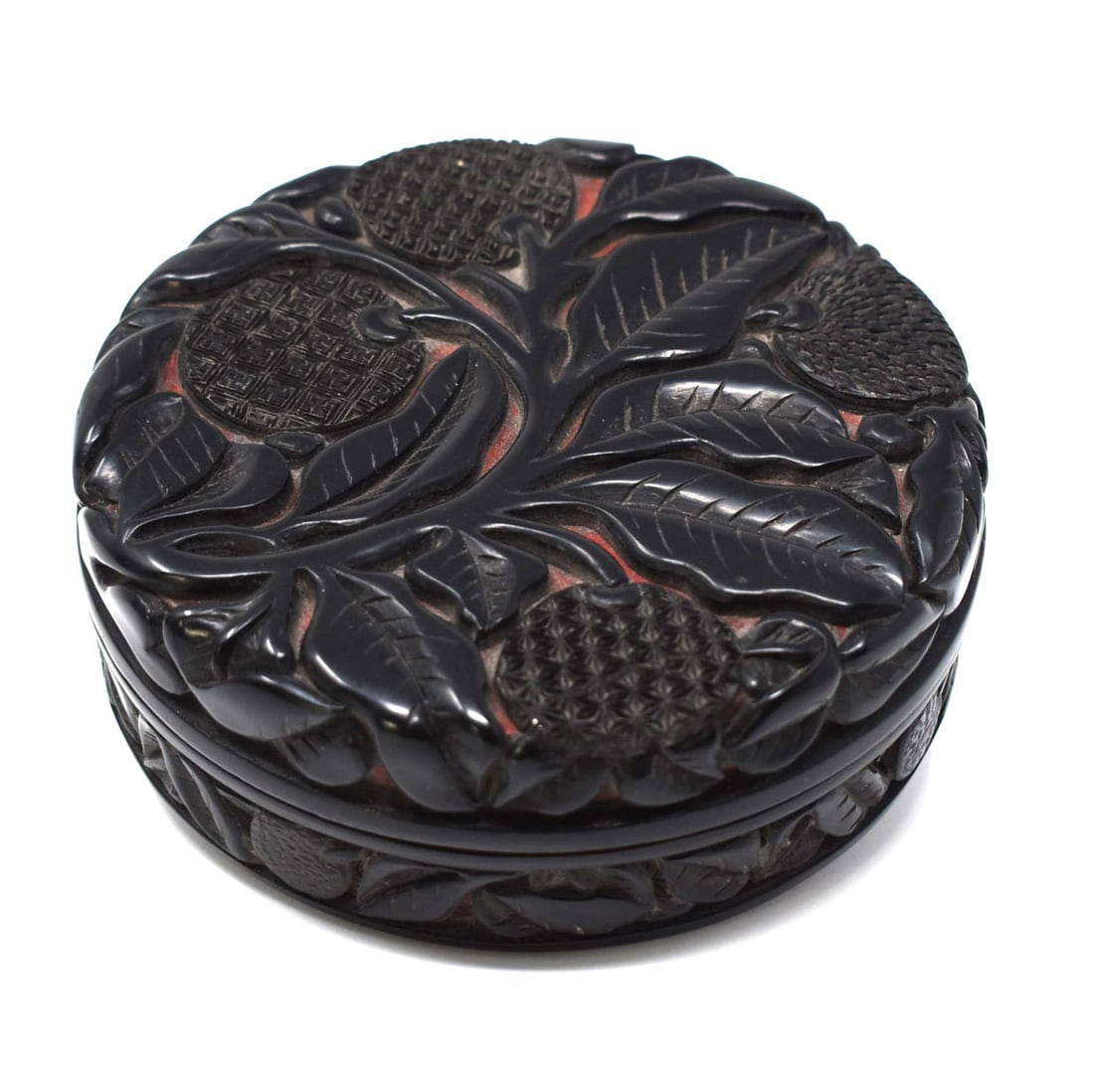 A Chinese Ming-style carved lacquer box and cover (1 of 7)