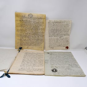 18th & 19th cent. French Nobility notarized marriage contracts, birth and death certificates