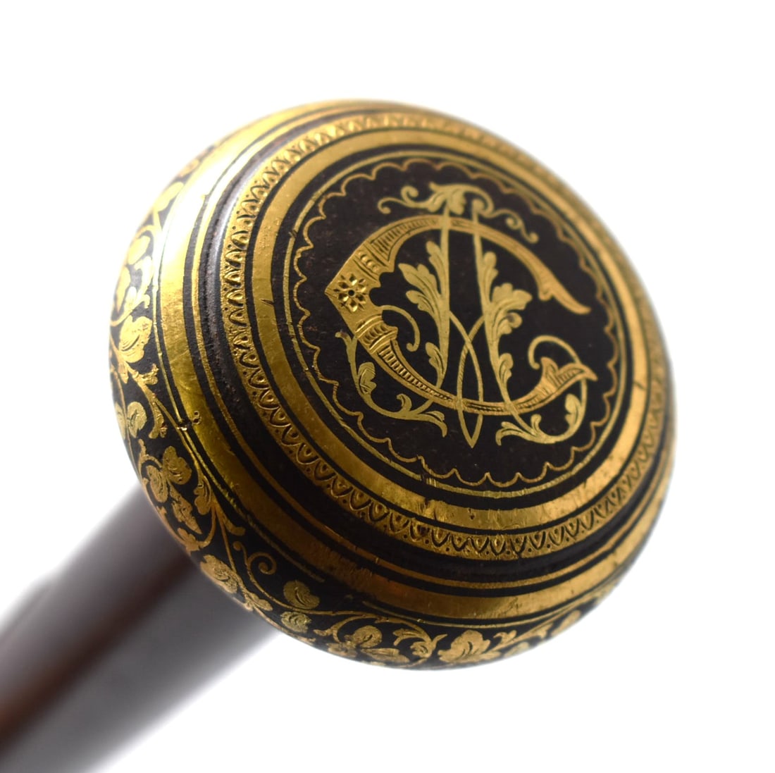 Antique Spanish Toledo damascene cane / walking stick (1 of 6)