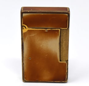 S.T. Dupont gold plated and lacquer lighter