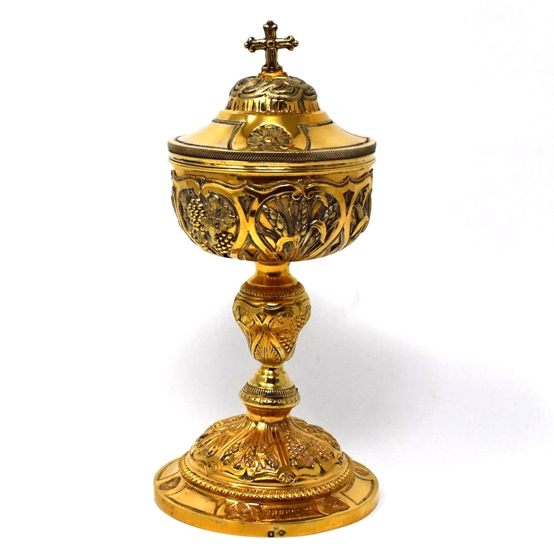 Antique French sterling silver gilt Ciborium (1 of 17)