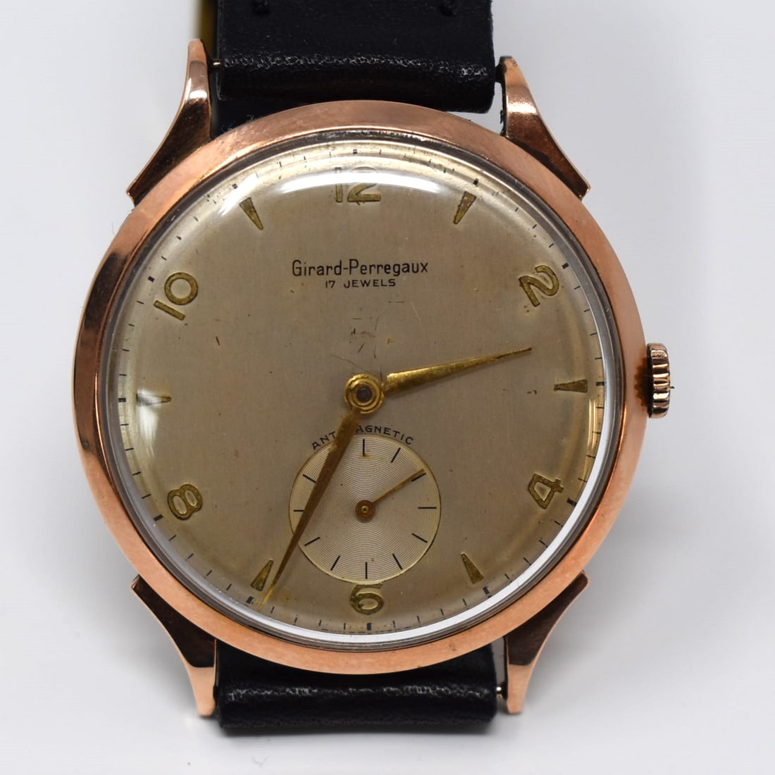 Vintage Girard Perregaux Masonic Men s Wrist Watch. 18k