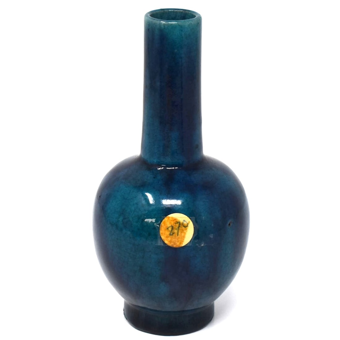 A small Chinese turquoise glazed bottle vase (1 of 14)