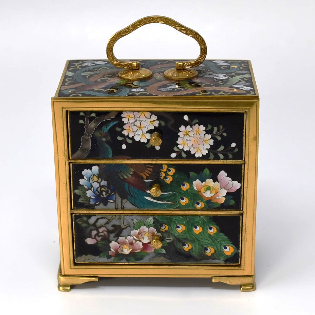 A Japanese Inaba? cloisonne-enamel miniature Kodansu cabinet (1 of 20)