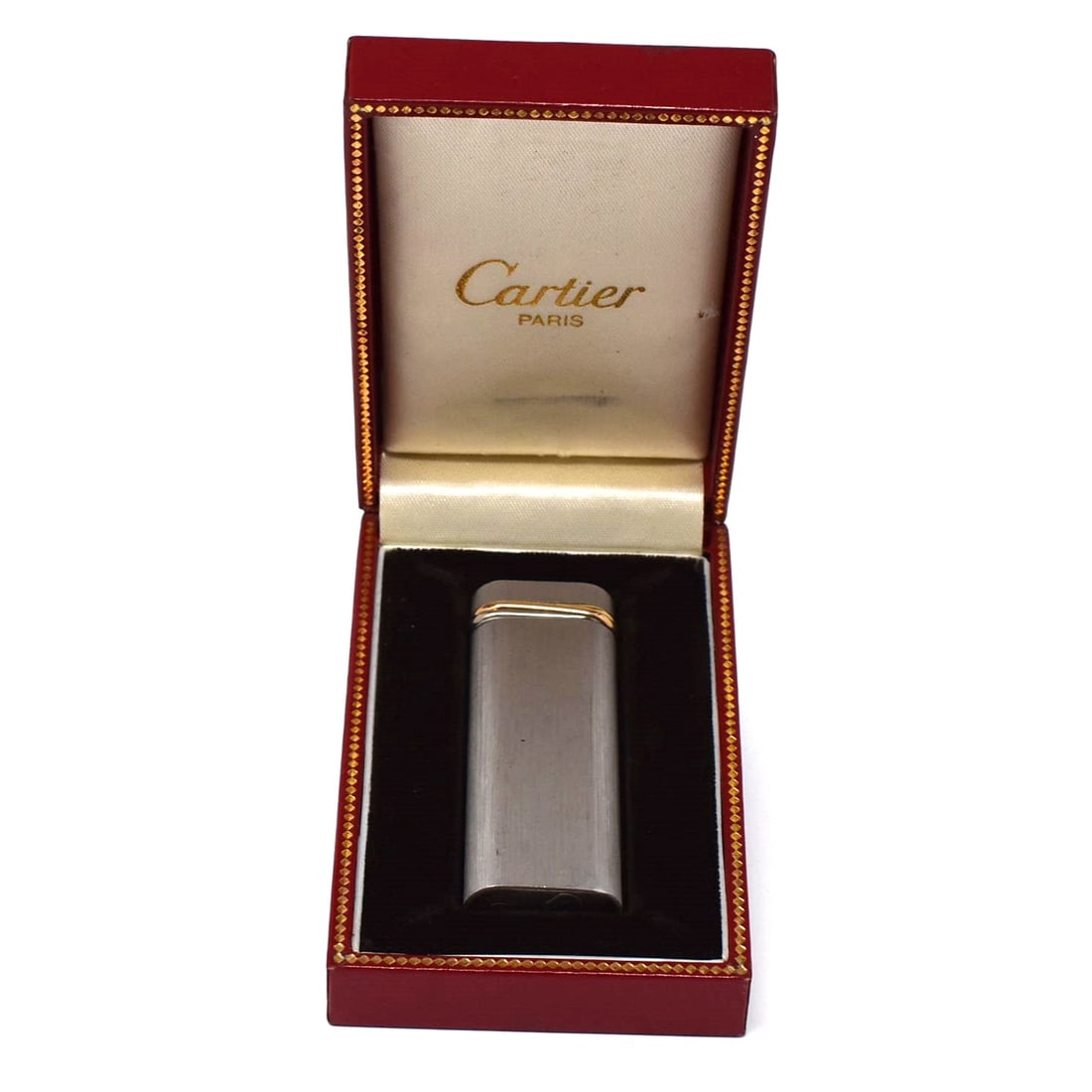 A vintage Cartier brushed steel lighter in original box (1 of 13)