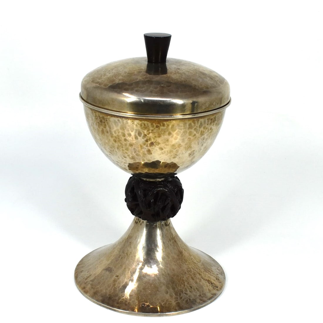 Antique French martele silver ciborium (1 of 15)