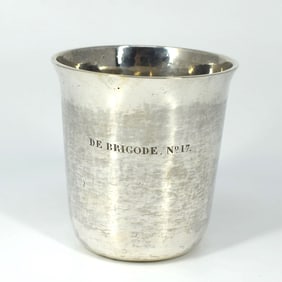 An 18th century French solid silver cup