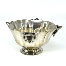 Antique 18th century Venetian? silver vessel / footed dish