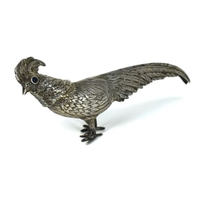 Antique Continental silver pheasant