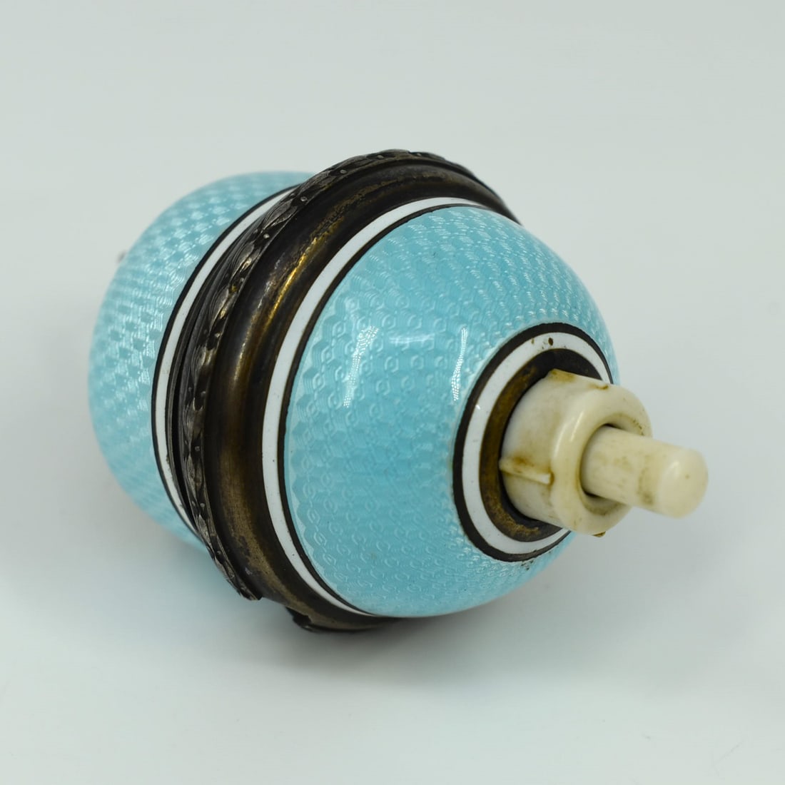 An antique guilloche enamel bell push (1 of 11)