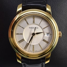 Tiffany & Co. 18K Gold Automatic men's wristwatch in original box