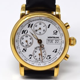A MONTBLANC gentleman's Meisterstuck chronograph wristwatch