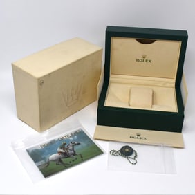 Vintage Rolex green leather wristwatch Box/ case