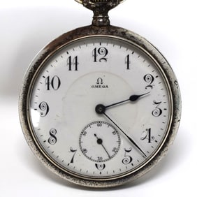 Antique Omega open face pocket watch