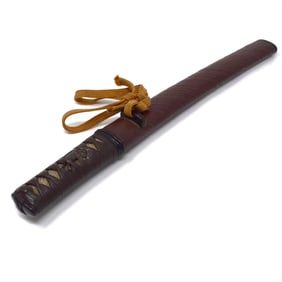 A fine antique Japanese samurai Tanto Knife with wild boar motif