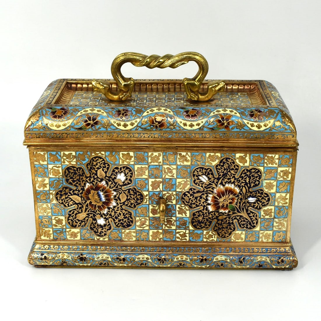 An antique cloisonne enamel bronze casket (1 of 15)
