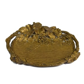 Albert Marionnet, a large French Art Nouveau bronze tray, 1912