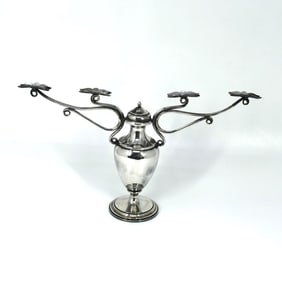 An unusual antique silverplate lamp? Or lighter?