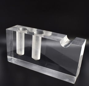 Vintage 1970's acrylic desk accessory/ sculpture