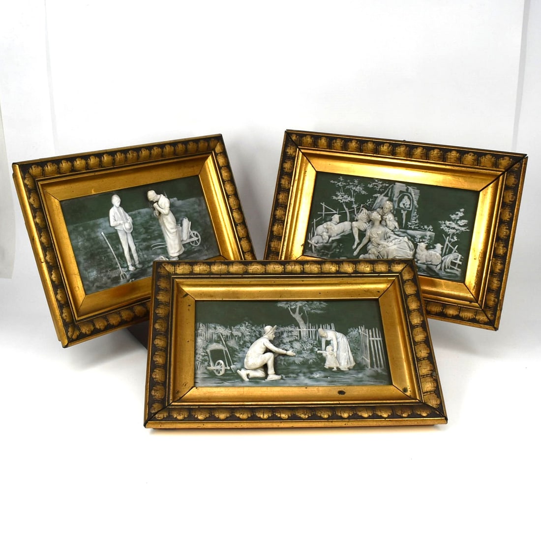 Set of three jasperware framed plaques (1 of 18)