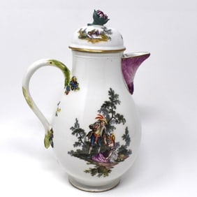 MEISSEN: large porcelain coffee pot