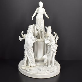 A Sevres bisque figural group, 19th. Century