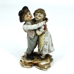 A Meissen? Or meissen style porcelain group with children