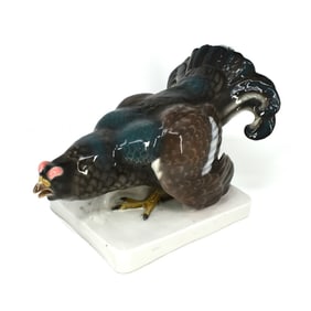 Gerhard Schliepstein, a vintage German porcelain wood grouse