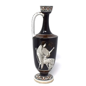 A vintage German? Pottery oil vase after a greek antiquity original