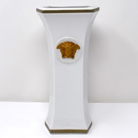 VERSACE Rosenthal Gorgona Medusa Head Vase, height 10"