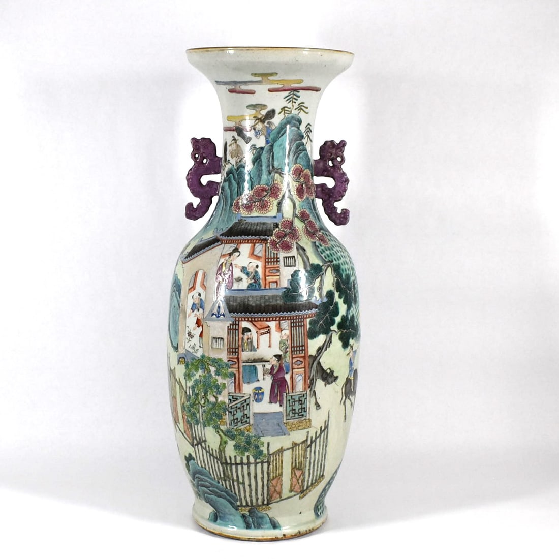 A large Chinese famille rose baluster vase, Qing dynasty (1 of 20)