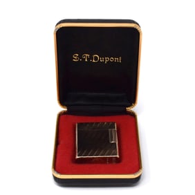S.T. Dupont gold-plated lighter in original case