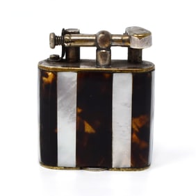 DUNHILL UNIQUE mother of pearl lift-arm lighter