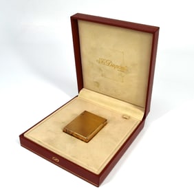 S.T. Dupont, gold-plated lighter in original box