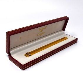 Cartier, Must de Cartier, Trinity Gold Plated Stylo Ballpoint Pen in original case