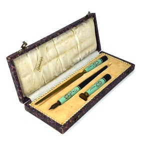 Art Deco bakelite galalith writing desk set
