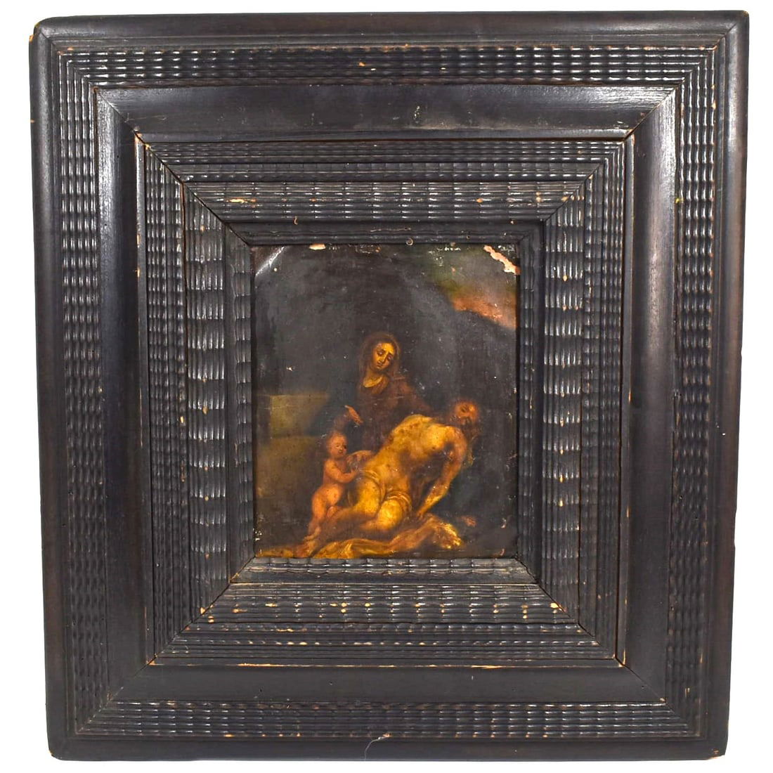 17th Cent. oil on copper after Annibale Carraci, 'Pieta'