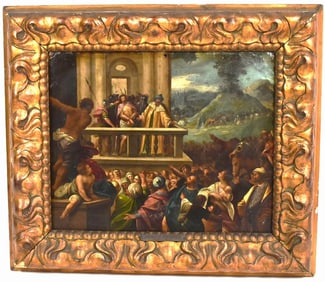 Ecce Homo, oil on copper, Northern European School, early 17th cent.