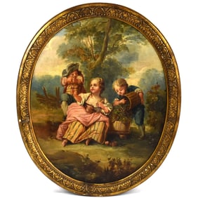 18th/ 19th c. French School, genre scene with children