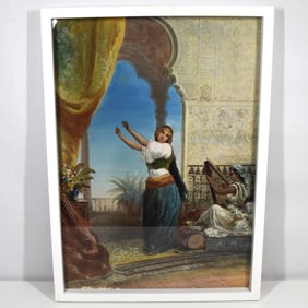 Paul Louis BOUCHARD (1853-1937) Orientalist gouache of female dancer