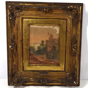 Francis Oliver Finch (1802-1862) , Italian landscape watercolor