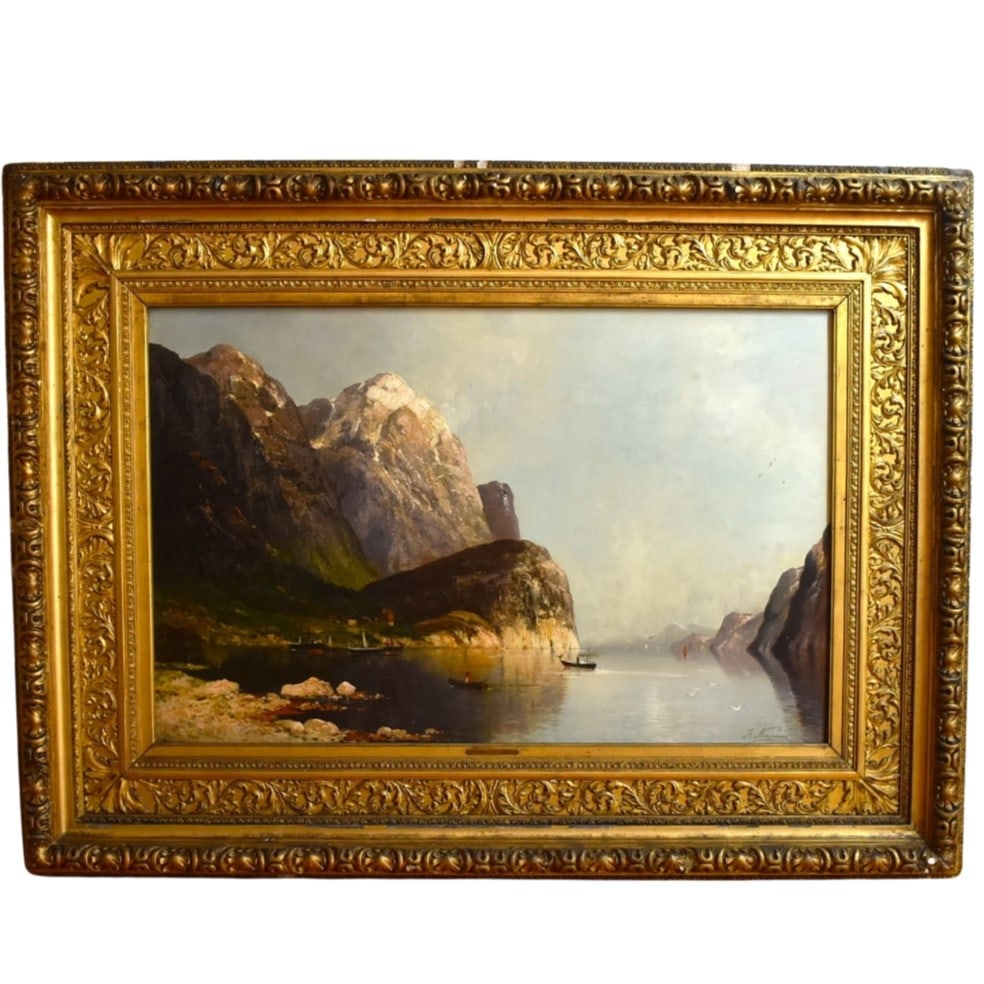 Adelsteen NORMANN (1848-1918), Norwegian fjord landscape (1 of 13)