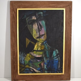 Sophie Hermann (American XX) oil on canvas ' Hombre #4'