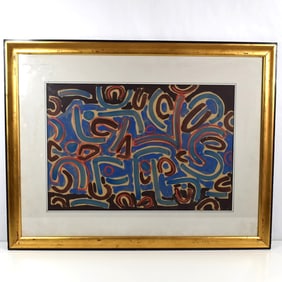 Charles LAPICQUE (1898-1988) Abstract gouache on paper, 1947