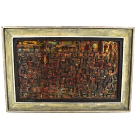 George DERGALIS (1928-2012), Mixed media Abstract, 1961