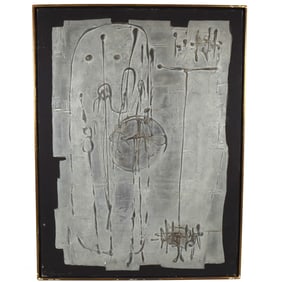 Yannis MALTEZOS (1915-1987) Abstract mixed media on canvas, 1963